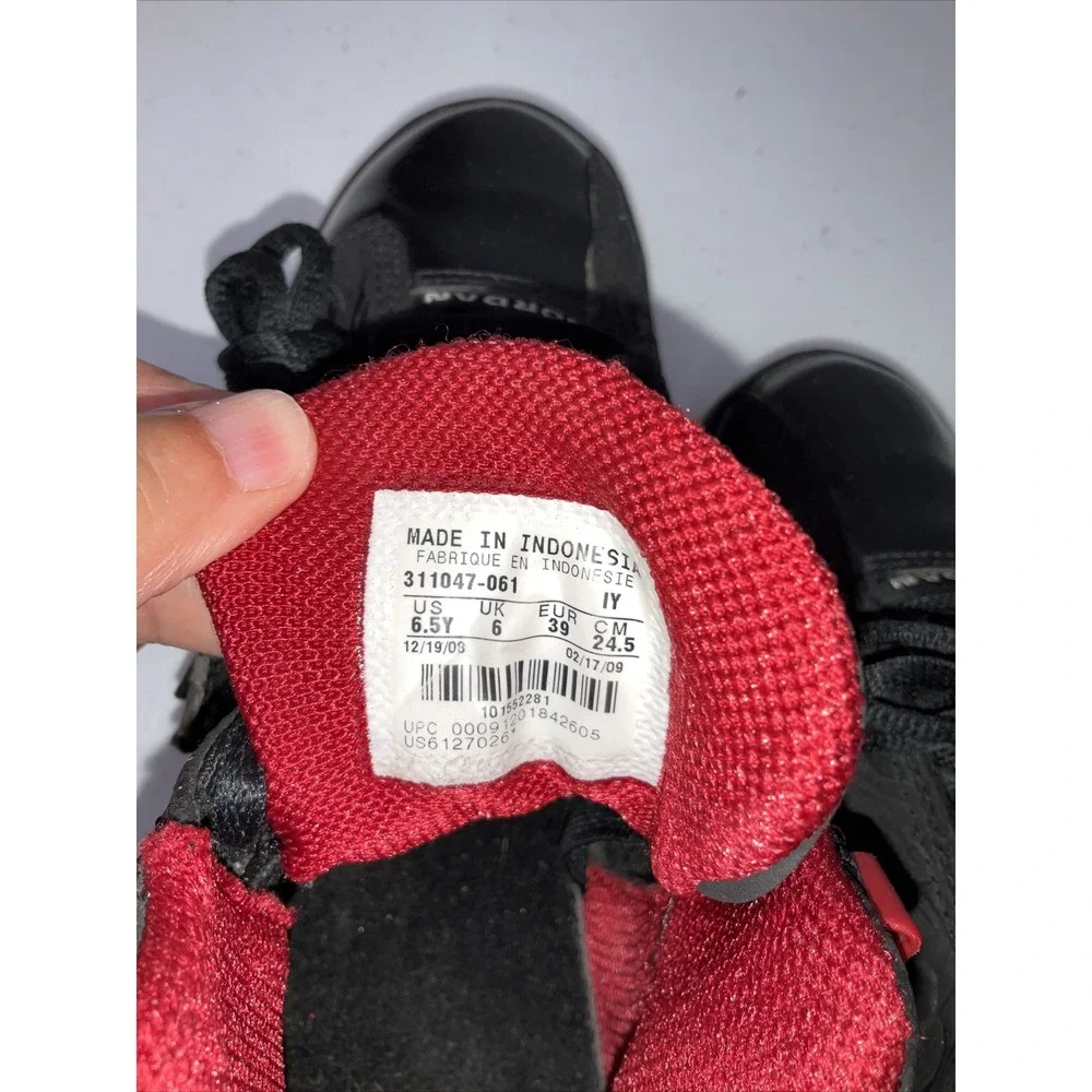 Nike‎ Air Jordan Dub Zero GS Basketball Shoes 6.5Y Black White Red 311047-061